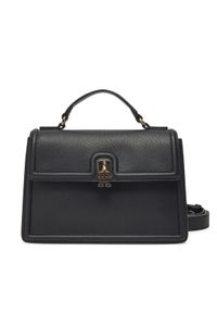 TOMMY HILFIGER - Tommy Hilfiger Torebka Th Eternity Mini Satchel AW0AW17176 Czarny. Kolor: czarny. Materiał: skórzane