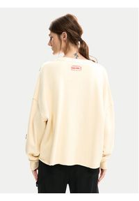 Desigual Bluza Muak Mickey 26SWSK17 Beżowy Relaxed Fit. Kolor: beżowy. Materiał: bawełna #4