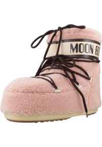 Moon Boot - MOON BOOT MB ICON LOW FLEECE Rose. Kolor: różowy. Materiał: syntetyk, tkanina. Styl: sportowy #1