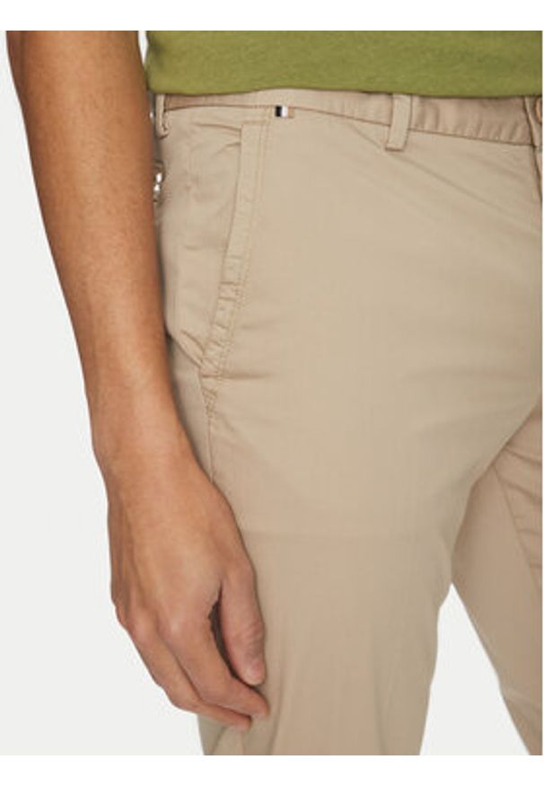 BOSS Chinosy H-Kaiton1 50540650 Beżowy Slim Fit. Kolor: beżowy. Materiał: syntetyk, bawełna
