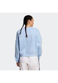Adidas - Sweat-shirt de fitness femme, bleu clair. Materiał: bawełna, włókno. Sport: fitness