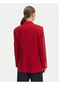 TOMMY HILFIGER - Tommy Hilfiger Marynarka WW0WW50784 Czerwony Relaxed Fit. Kolor: czerwony. Materiał: syntetyk #4