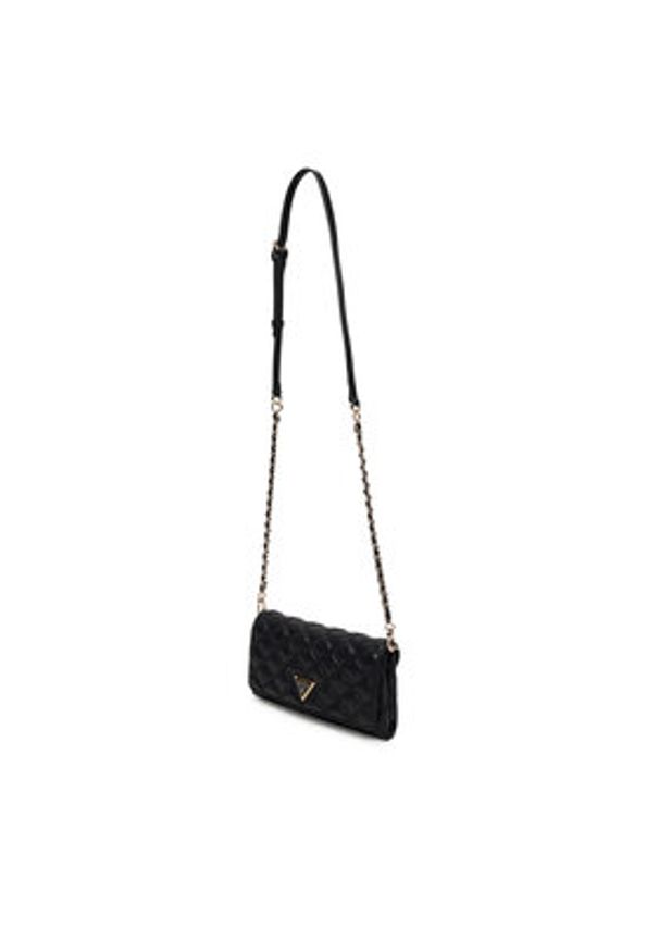 Guess Torebka Giully II Mini HWQG96 73750 Czarny. Kolor: czarny. Materiał: skórzane