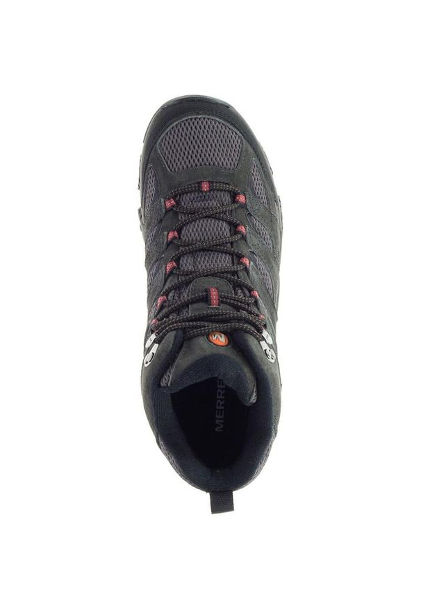 Buty górskie Merrell Moab 3 Mid Gore-Tex. Zapięcie: sznurówki. Kolor: szary. Materiał: skóra, syntetyk, materiał, tkanina. Szerokość cholewki: normalna. Technologia: Gore-Tex. Sport: turystyka piesza