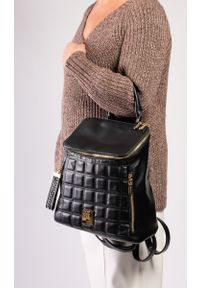 Inna - Plecak damski Monnari worek pikowany na zamek czarny BAG3610. Kolor: czarny. Materiał: pikowane. Styl: elegancki #6
