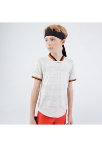 ARTENGO - Koszulka tenisowa dla chłopców Artengo Dry. Kolor: biały, wielokolorowy, beżowy. Materiał: materiał, poliamid, poliester. Sezon: lato. Sport: tenis