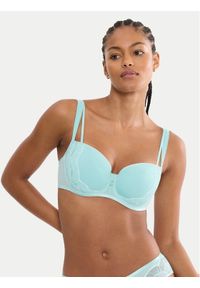 Triumph Biustonosz z fiszbiną Palina Moonlight Kiss 10224803 Turkusowy. Kolor: turkusowy. Materiał: syntetyk #1