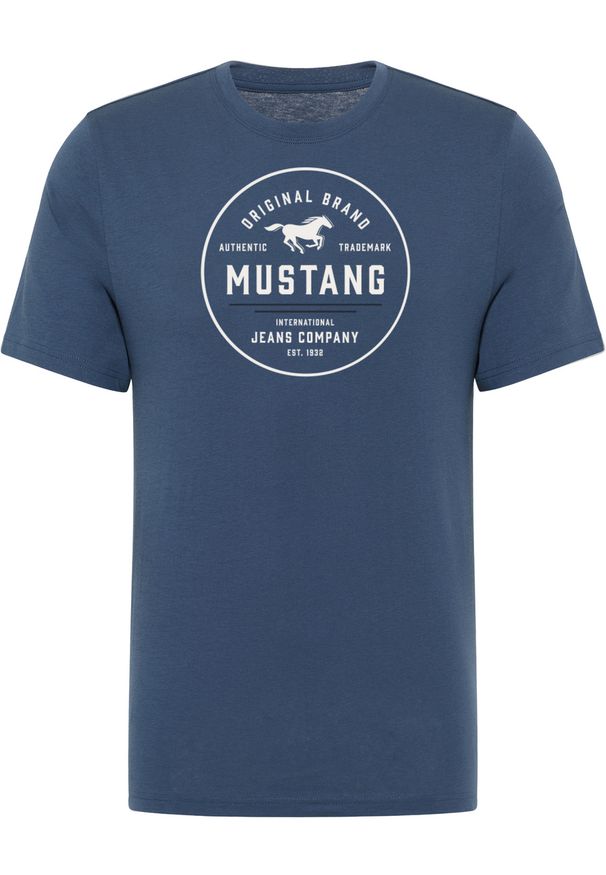 Męski T-Shirt Mustang Style Alex Dark Denim 1017333 5242. Materiał: denim