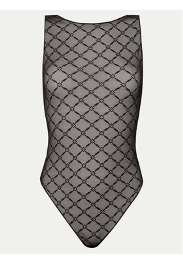 Elisabetta Franchi Body BO-020-51E2-V150 Czarny Slim Fit. Kolor: czarny. Materiał: syntetyk