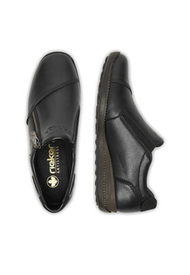 Rieker Półbuty 44265-00 Czarny. Kolor: czarny. Materiał: skóra