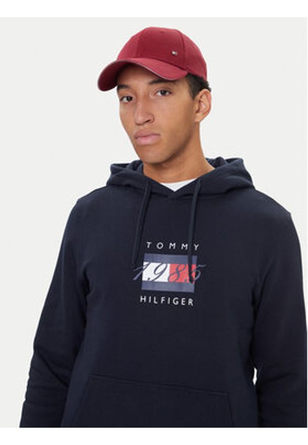 TOMMY HILFIGER - Tommy Hilfiger Bluza Linear Flag MW0MW41332 Granatowy Regular Fit. Kolor: niebieski. Materiał: bawełna