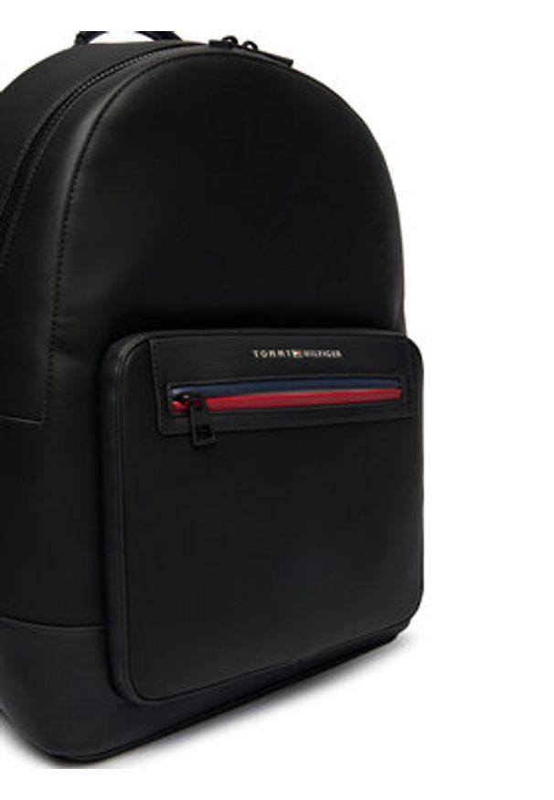 TOMMY HILFIGER - Tommy Hilfiger Plecak Th Foundation Backpack AM0AM14155 Czarny. Kolor: czarny. Materiał: skóra