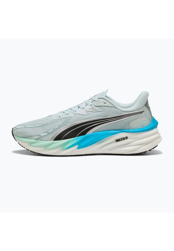 Buty do biegania męskie Puma Velocity Nitro 4. Kolor: szary, niebieski, wielokolorowy. Szerokość cholewki: normalna. Sport: bieganie