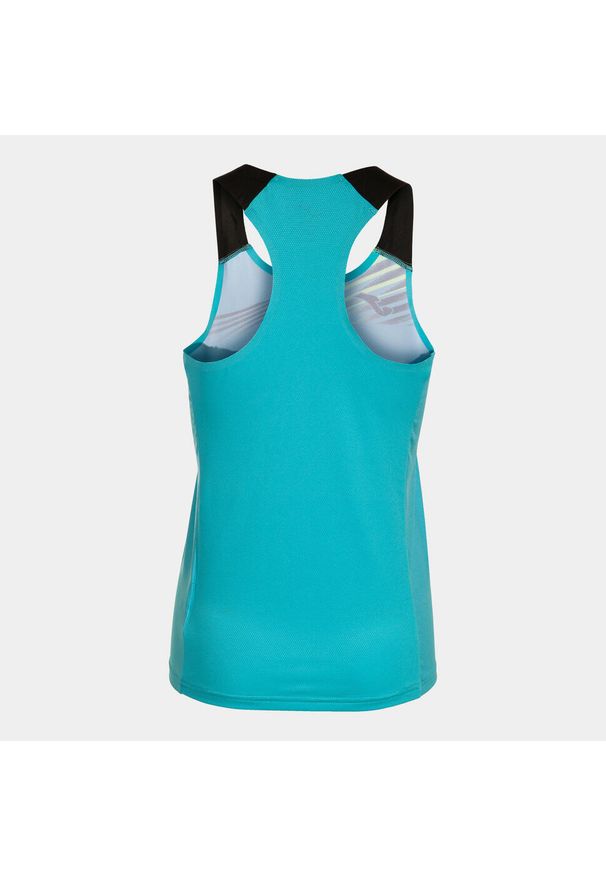 Ladies Joma Elite x Tanktop Turquoise -zwart - Oddychający i lekki. Kolor: niebieski, czarny, wielokolorowy