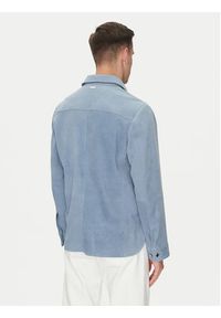 Michael Kors Kurtka skórzana CS5800P4R4 Błękitny Regular Fit. Kolor: niebieski. Materiał: skóra #5