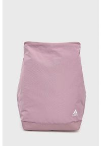Adidas - adidas plecak damski kolor różowy duży z nadrukiem. Kolor: różowy. Materiał: poliester, materiał. Wzór: nadruk