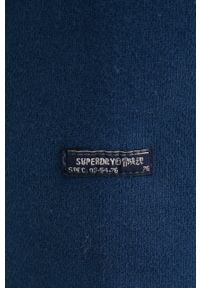 Superdry bluza bawełniana męska kolor granatowy z kapturem z aplikacją. Typ kołnierza: kaptur. Kolor: niebieski. Materiał: bawełna. Wzór: aplikacja #3
