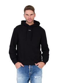 Hugo - HUGO Czarna bluza Sweatshirt with hood. Typ kołnierza: kaptur. Kolor: czarny