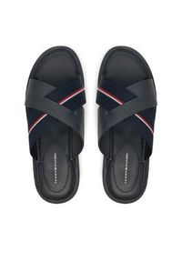 TOMMY HILFIGER - Tommy Hilfiger Klapki FM0FM05415 Granatowy. Kolor: niebieski. Materiał: skóra #3