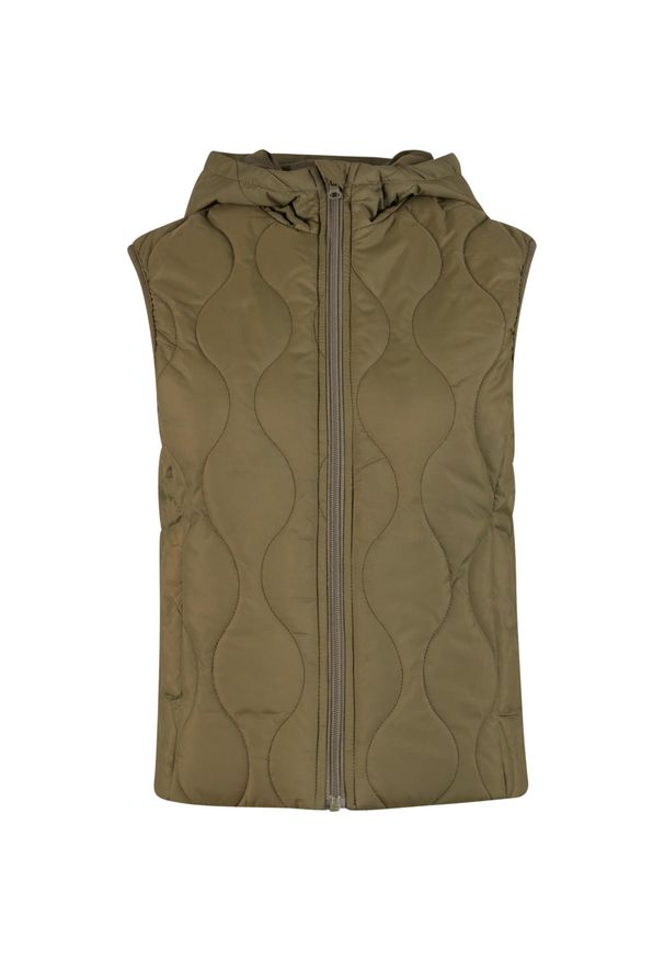 Damska kurtka bez rękawów Urban Classics Super Light. Kolor: zielony. Materiał: materiał, puch. Długość rękawa: bez rękawów