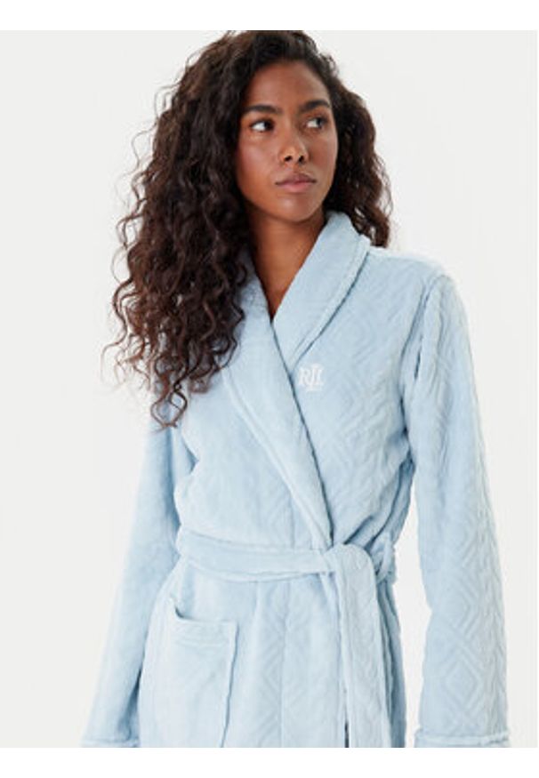 Lauren Ralph Lauren - LAUREN RALPH LAUREN Szlafrok ILN42455 Błękitny. Kolor: niebieski. Materiał: syntetyk