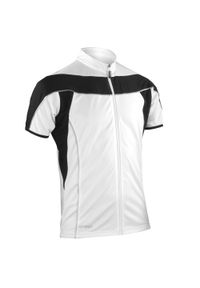 SPIRO - Męska Kurtka Bikewear Full Zip Performance Jacket. Kolor: biały, wielokolorowy, czarny
