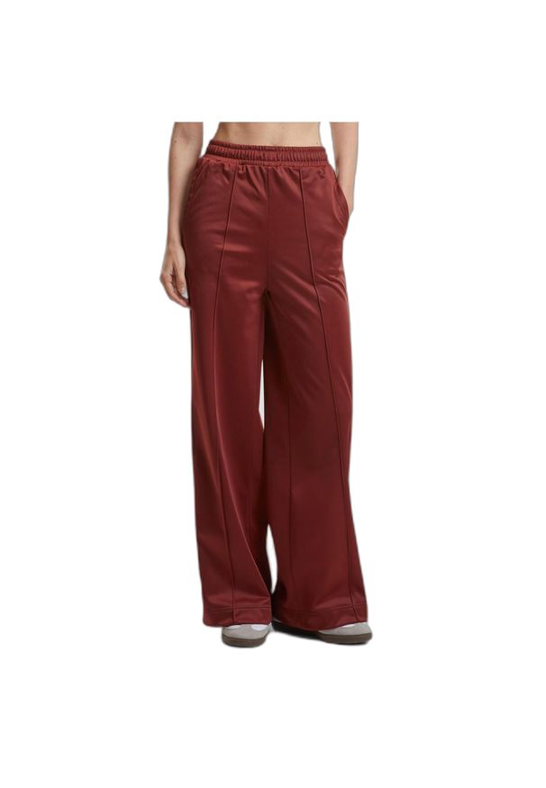 Damskie spodnie dresowe Urban Classics Pin Tuck. Kolor: brązowy. Materiał: dresówka. Długość: długie