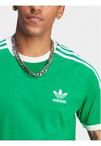 Adidas - adidas T-Shirt adicolor Classics 3-Stripes IM0410 Zielony Slim Fit. Kolor: zielony. Materiał: bawełna #3