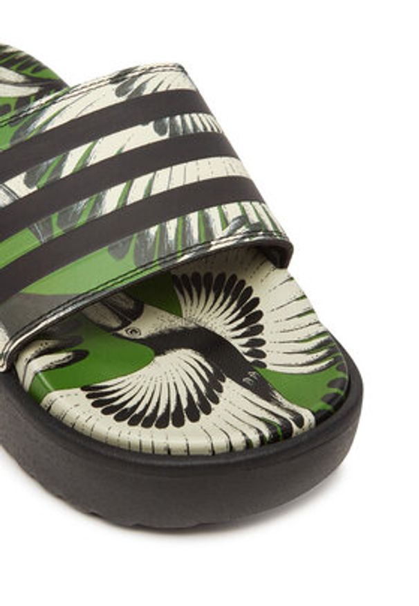 Adidas - adidas Klapki adilette Platform JI4754 Zielony. Kolor: zielony. Obcas: na platformie