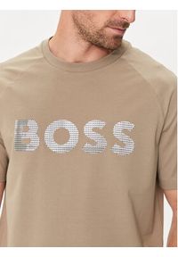 BOSS - Boss T-Shirt Teebero 1 50512999 Beżowy Regular Fit. Kolor: beżowy. Materiał: bawełna #5