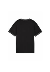Puma - Młodzieżowa koszulka Essentials ze zwierzęcym wzorem o luźnym kroju PUMA Black. Kolor: czarny. Wzór: motyw zwierzęcy. Sport: joga i pilates