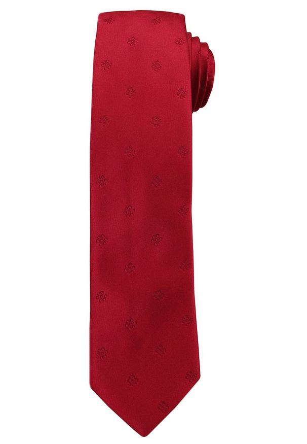 Czerwony krawat Angelo di Monti elegancki, w kwiaty