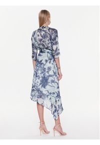 Guess Sukienka codzienna W3RK52 WCWF2 Niebieski Regular Fit. Okazja: na co dzień. Kolor: niebieski. Materiał: syntetyk. Typ sukienki: proste. Styl: casual