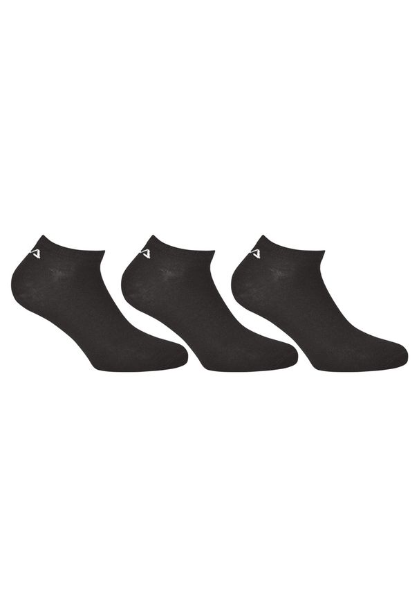 Fila Unisex Skarpetki 3 Pary Czarne 43-46 z Bawełny. Kolor: czarny. Materiał: elastan, poliester, bawełna