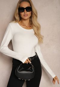 Renee - Biała Bluzka Longsleeve z Bawełny Taihani. Okazja: na co dzień. Kolor: biały. Materiał: bawełna. Długość rękawa: długi rękaw. Styl: casual #5