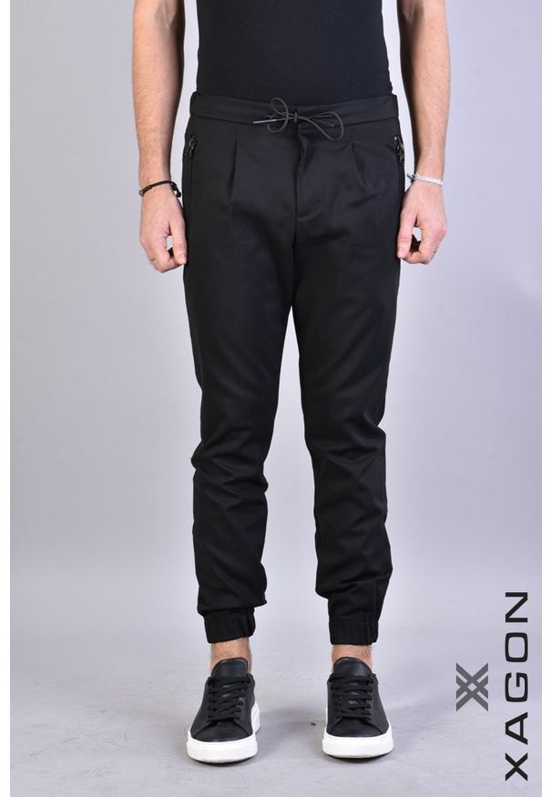 Xagon Spodnie "Pinvel" | A23032 | Pinvel | Mężczyzna | Czarny. Kolor: czarny. Materiał: bawełna, elastan, poliamid