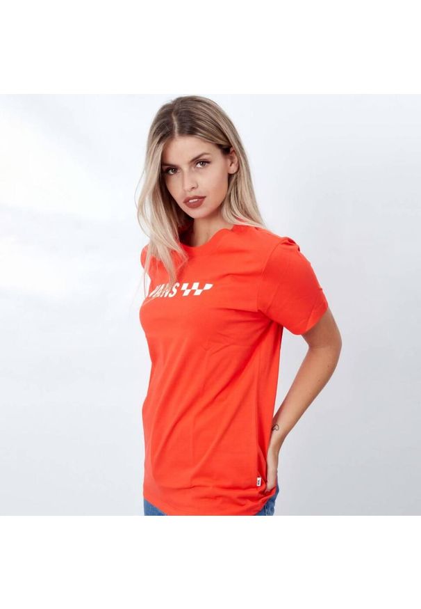 Koszulki Vans Model Brand Striper Bf Kolor Pomarańczowy. Kolor: pomarańczowy. Materiał: tkanina