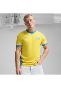 Puma - Męska koszulka domowa Eintracht Braunschweig 24/25 PUMA. Kolor: niebieski, wielokolorowy, żółty. Sport: piłka nożna