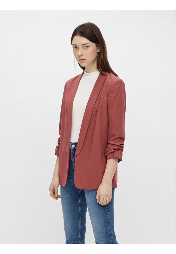 Pieces Marynarka 17090996 Czerwony Regular Fit. Kolor: czerwony. Materiał: syntetyk
