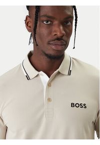BOSS Polo Paddy Pro 50469102 Beżowy Regular Fit. Typ kołnierza: polo. Kolor: beżowy. Materiał: syntetyk #4