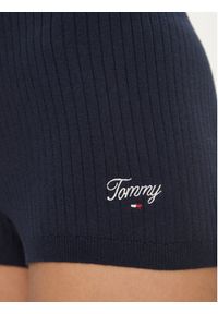 Tommy Jeans Szorty materiałowe Script DW0DW17781 Granatowy Slim Fit. Kolor: niebieski. Materiał: bawełna
