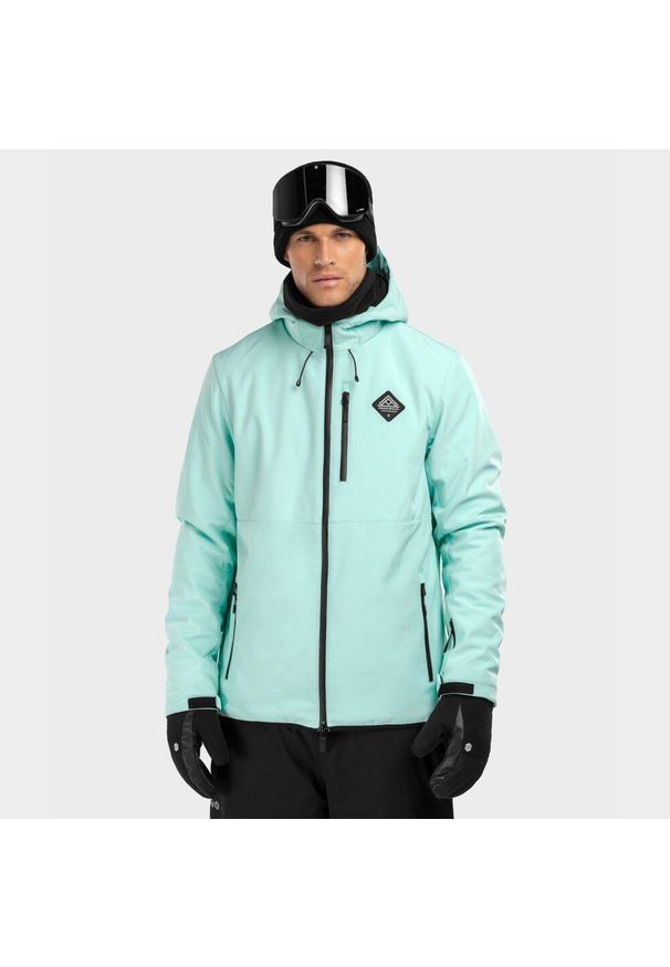 SIROKO - Mężczyzna Sporty zimowe Męska kurtka snowboardowa W2 Senja Siroko Turkusowy. Kolor: niebieski. Materiał: softshell, materiał. Sezon: zima. Sport: snowboard