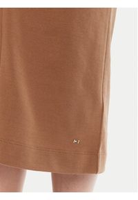 TOMMY HILFIGER - Tommy Hilfiger Sukienka koszulowa Gold Button WW0WW44617 Brązowy Regular Fit. Kolor: brązowy. Materiał: bawełna. Typ sukienki: koszulowe