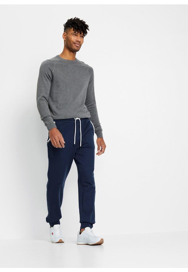 bonprix - Cienki sweter z czystej bawełny (2 szt.). Kolor: szary. Materiał: bawełna