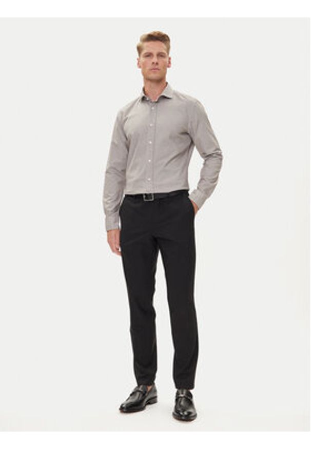 BOSS Koszula C-Hank 50545225 Beżowy Slim Fit. Kolor: beżowy. Materiał: bawełna