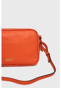 Red Valentino torebka skórzana kolor pomarańczowy. Kolor: pomarańczowy. Materiał: skórzane. Rodzaj torebki: na ramię #2