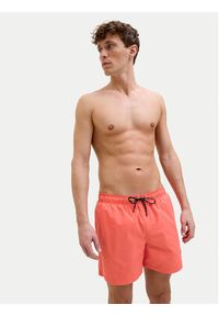 Jack & Jones - Jack&Jones Szorty kąpielowe Maui 12272776 Różowy Regular Fit. Kolor: różowy. Materiał: syntetyk