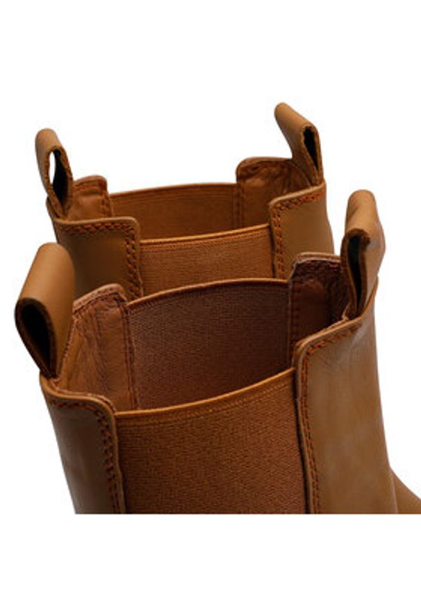 Badura Sztyblety 222FW34 Brązowy. Kolor: brązowy. Materiał: skóra