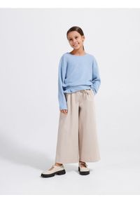 Reserved - Koszulka z falbanką - jasnoniebieski. Kolor: niebieski. Materiał: wiskoza, dzianina #1