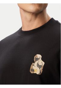 Hugo - HUGO T-Shirt Detzi 50563795 Czarny Relaxed Fit. Kolor: czarny. Materiał: bawełna #4